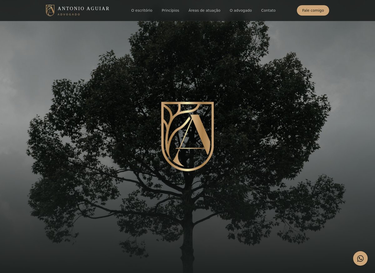 Site institucional Antônio Aguiar Advogado, Direito Bancário e Cível